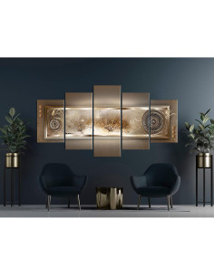 Lienzo Acústico Artgeist 90x45 cm 5 Piezas Mandala Naturaleza 2