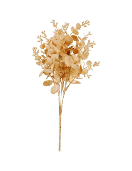 Ramas de Eucalipto Artificial Dorado Metálico Tableclothsfactory - 30.48 cm, Paquete de 4