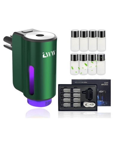 Difusor de Ambientador de Aire para Auto LWW Verde 3 Modos