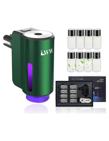 Difusor de Ambientador de Aire para Auto LWW Verde 3 Modos