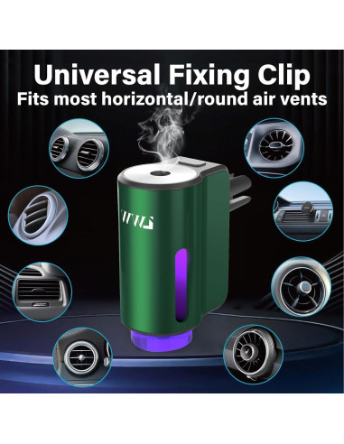 Difusor de Ambientador de Aire para Auto LWW Verde 3 Modos