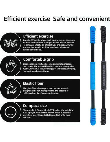 Barra de Ejercicio Elástica ANGLER DREAM 36 x 6.35 cm Azul