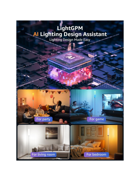 Lámpara de Pie Lepro O1 AI LED 2300LM Control APP WiFi