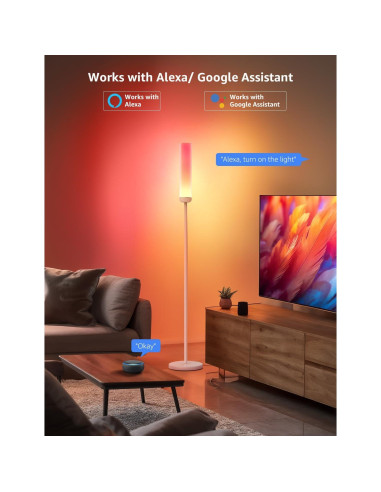 Lámpara de Pie Lepro O1 AI LED 2300LM Control APP WiFi