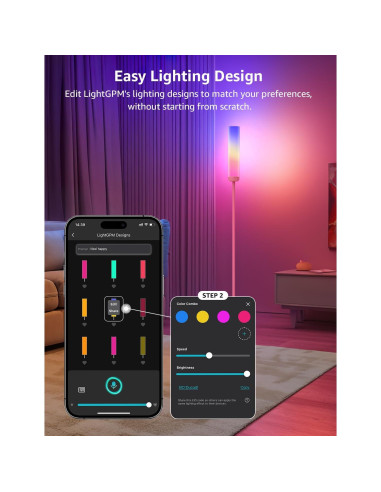Lámpara de Pie Lepro O1 AI LED 2300LM Control APP WiFi