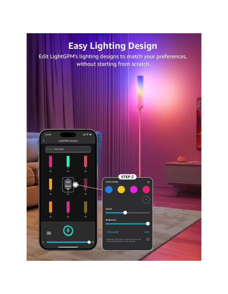 Lámpara de Pie Lepro O1 AI LED 2300LM Control APP WiFi