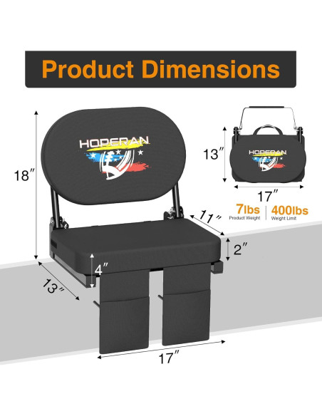 Asientos de Estadio HOPERAN Plegables con Respaldo Rotativo 270