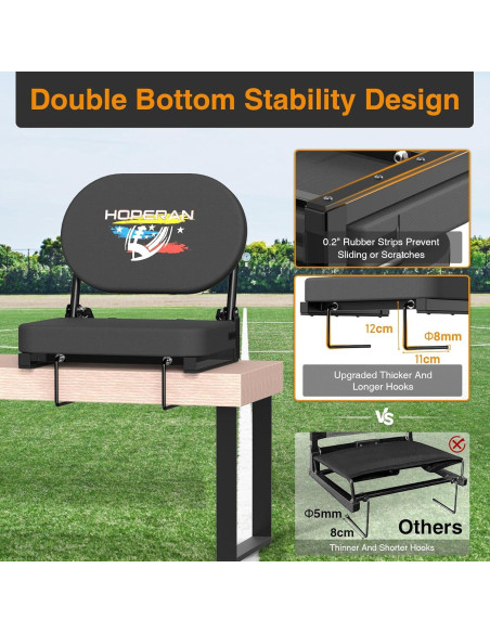 Asientos de Estadio HOPERAN Plegables con Respaldo Rotativo 270