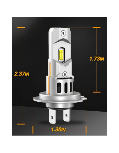 Bombillas H7 SEALIGHT Luz de Niebla 24000LM 6500K Impermeables