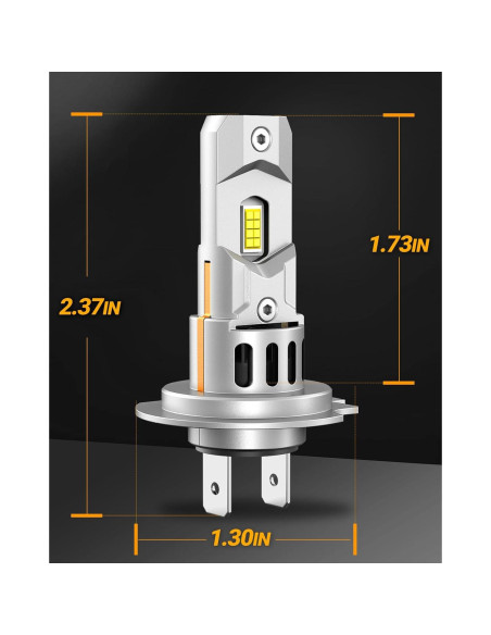 Bombillas H7 SEALIGHT Luz de Niebla 24000LM 6500K Impermeables