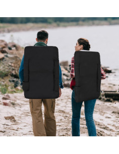 Silla Reclinable LEMY 5 Posiciones Portátil Resistente Agua Negro 2