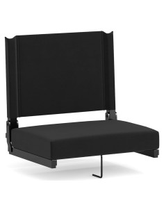 Silla de Estadio Plegable Flash Furniture Negra Ultra-Cojinada