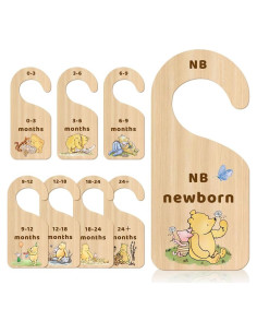 Divisores de Armario para Bebé Atourkove - 8 Pcs Madera