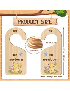 Divisores de Armario para Bebé Atourkove - 8 Pcs Madera 2