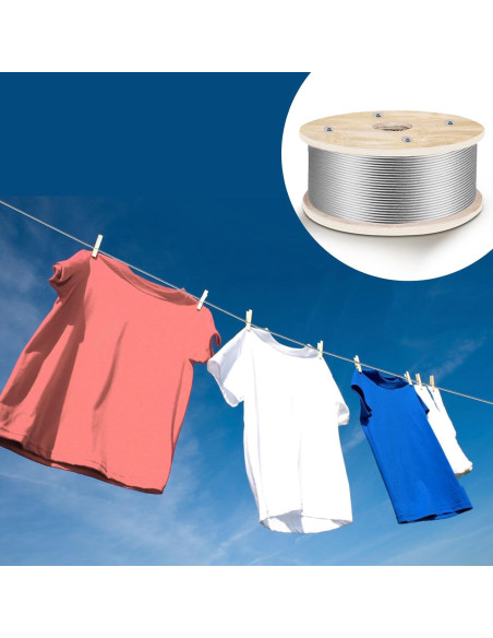 Cable de Acero Inoxidable VEVOR 3/16" T316 500ft 4200LBS