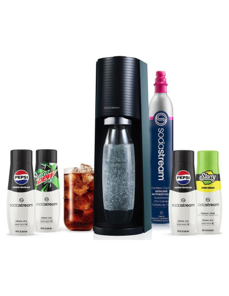 Máquina de Agua con Gas SodaStream Terra Negra + Sabores