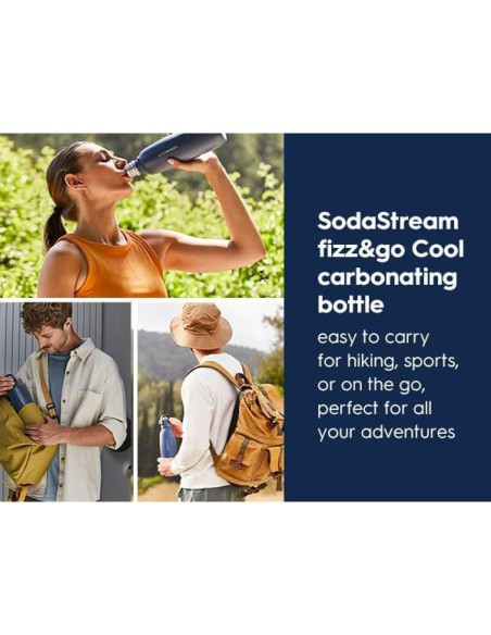 Botella de Metal SodaStream Fizz&go Cool 0.9L Aislada Doble Pared
