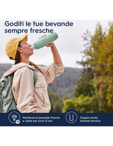 Botella de Metal SodaStream Fizz&go Cool 0.9L Aislada Doble Pared