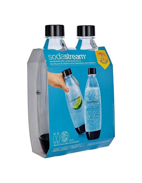 Paquete de 2 Botellas de 1L Sodastream Apta para Lavavajillas