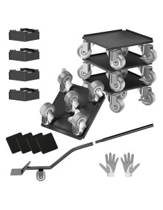 Carro de Muebles LOYAL TIGER 680kg 5 Ruedas 13.7cm Gris