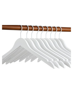 Perchas de Madera Blanca TOPIA HANGER - 10 Unidades CT06W