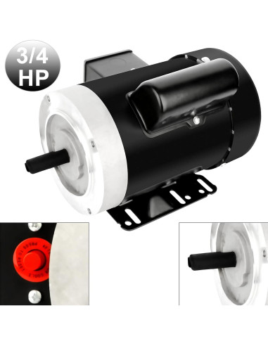Motor Eléctrico Monofásico 3/4HP 1725RPM 115V/230V TEFC