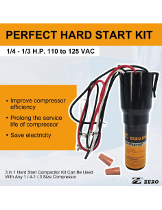 Kit de Arranque Duro Z HS41 para Compresores 1/4-1/3 HP 115V 2