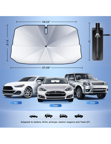 Sombrilla para Parabrisas de Coche Mittenhugs 2024 Plegable UV