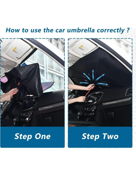 Parasol para Parabrisas de Coche Jihqo 140x70 cm UV Bloqueo