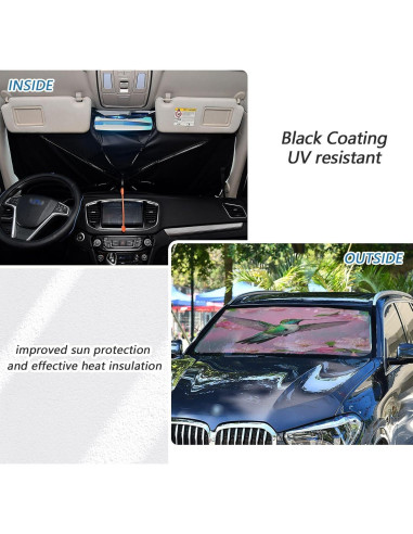 Parasol para Parabrisas de Coche Jihqo 140x70 cm UV Bloqueo