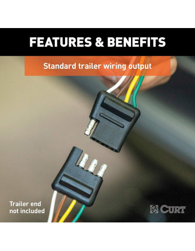 Enganche de Remolque CURT 99313 Clase 3 con Cableado 4 Pines