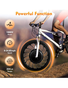 Kit Motor Cubo Bicicleta Eléctrica 20" 1000W HinLIaDa 2