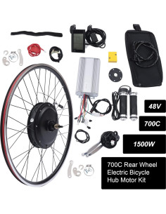 Kit de Conversión de Bicicleta Eléctrica SHATUOA 1500W 700C 2