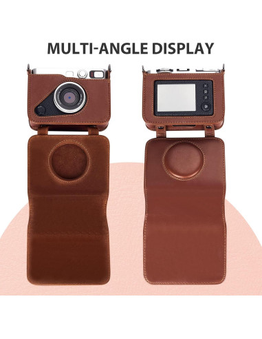 Funda Protectora Phetium para Cámara Fujifilm Instax Mini EVO - Cuero PU Marrón