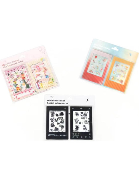 30 Stickers de Bordes para Fotos HIYQIN 2x3 Coloridos