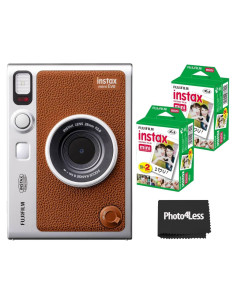 Cámara Instantánea Híbrida Fujifilm Instax Mini EVO Marrón + 40 Hojas Película