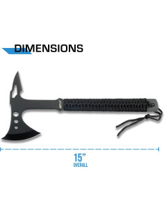Hacha de Camping MTech USA MT-AXE8, Acero Inoxidable 38.1 cm 2