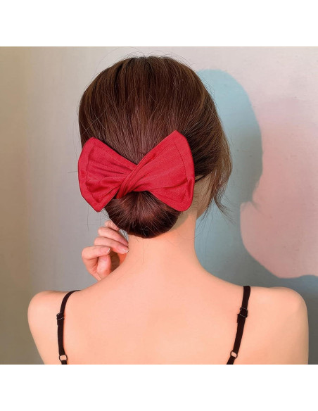 4 Piezas Creador de Moño de Cabello Rojo Ravlzors