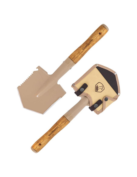 Pala de Camping Condor CTK2810-6 - Acero Carbono 1045 - Mango Nogal