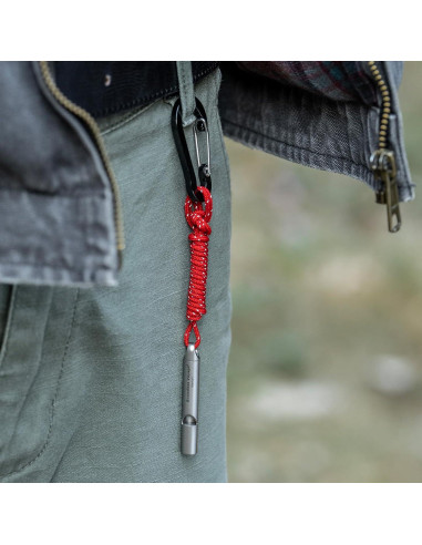 Silbato de Titanio Boundless Voyage Ti9014O 120dB para Emergencias