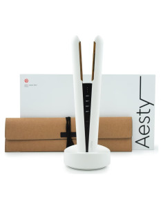 Plancha de Pelo Inalámbrica Aesty Dual Heater 40s Calentamiento