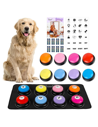 Set de 8 Botones de Comunicación para Perros Homesoft