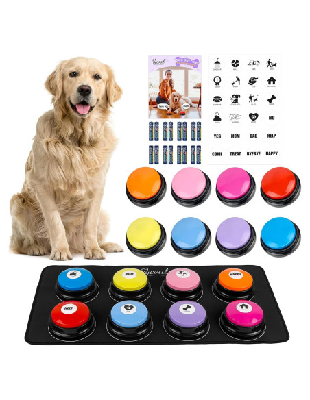 Set de 8 Botones de Comunicación para Perros Homesoft
