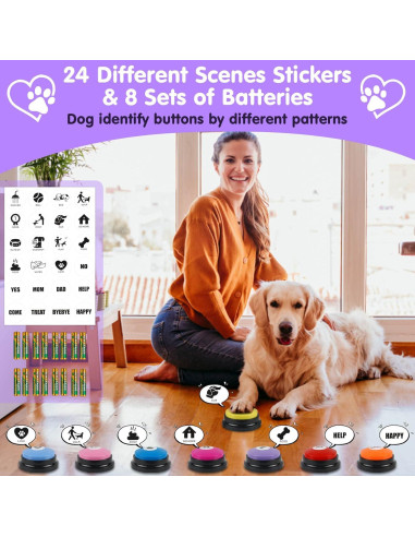 Set de 8 Botones de Comunicación para Perros Homesoft