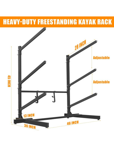 Soporte para Kayak GLIMOVA de 3 Capas Alta Resistencia