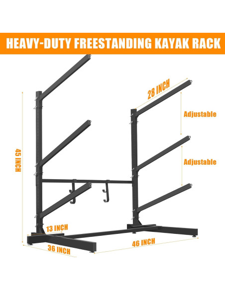 Soporte para Kayak GLIMOVA de 3 Capas Alta Resistencia