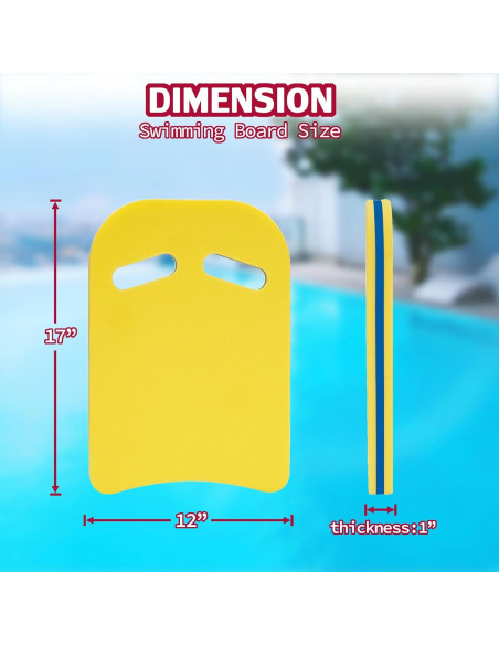 Tabla de natación YIGUO 2 piezas espuma EVA 43x30.5 cm