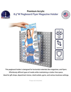 Soporte de Literatura Acrílico Transparente 22.9x25.4 cm Marketing Holders 2