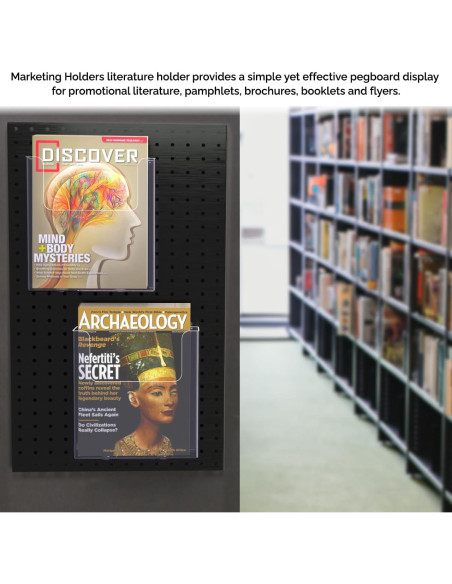 Soporte de Literatura Acrílico Transparente 22.9x25.4 cm Marketing Holders