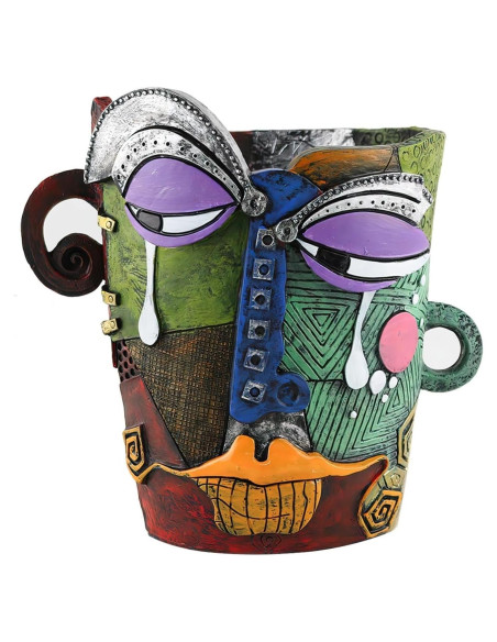 Maceta de Flor BJVF Cara Abstracta 19.5x14.6x18.6cm